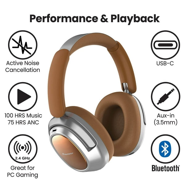 PIONEER A50 DUAL MODE WIRELESS HEADPHONES WITH HYBRID ACTIVE NOISE CANCELLATION
