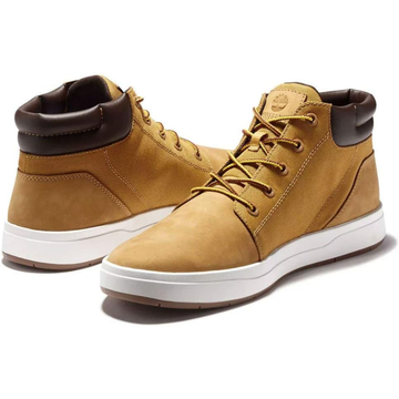 Timberland Men's Davis Square Leather & Fabric Chukka – Wheat Nubuck