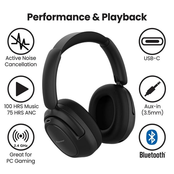 PIONEER A50 DUAL MODE WIRELESS HEADPHONES WITH HYBRID ACTIVE NOISE CANCELLATION