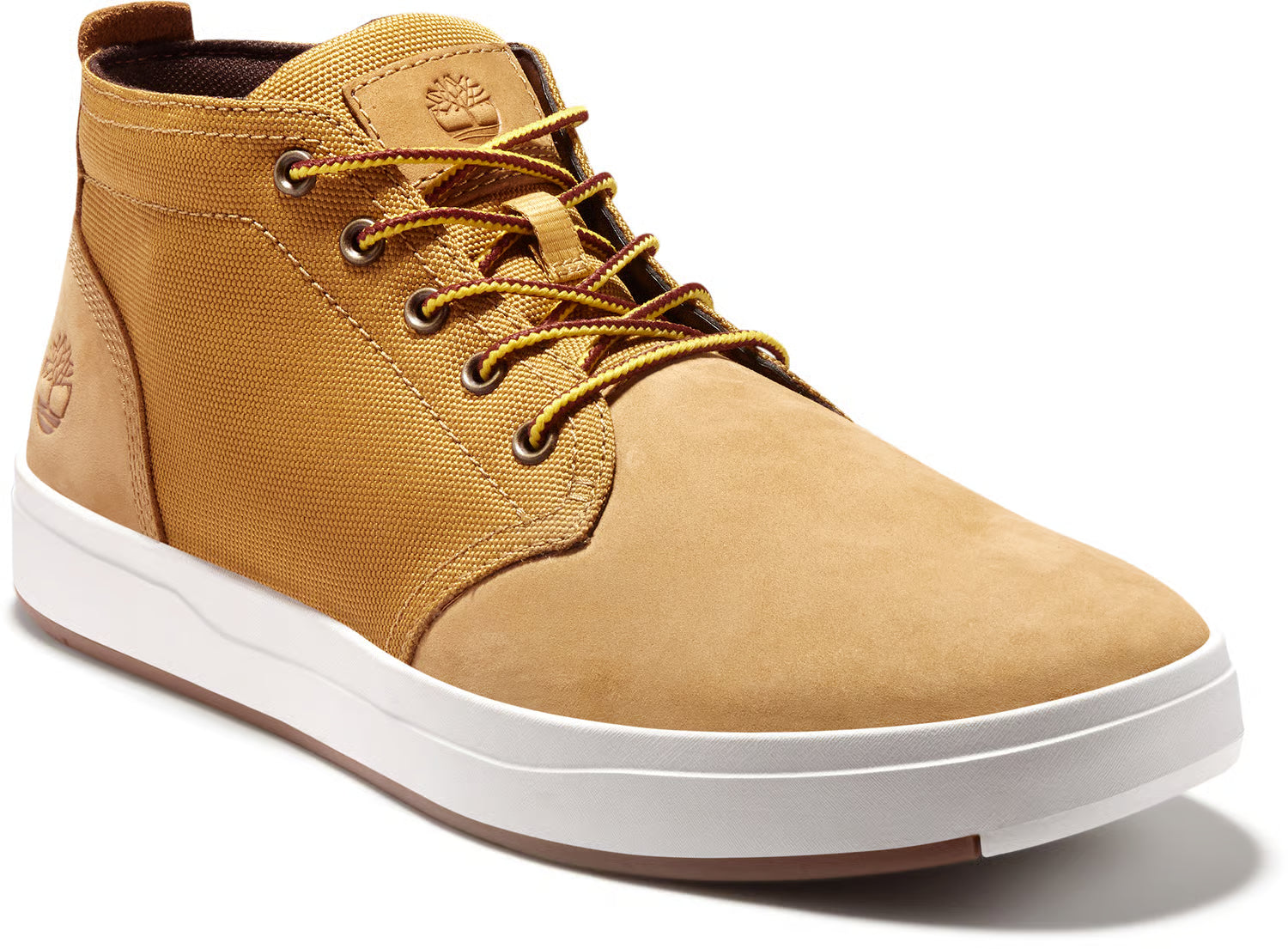 Timberland Men's Davis Square Leather & Fabric Chukka – Wheat Nubuck