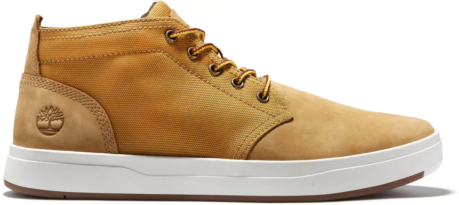 Timberland Men's Davis Square Leather & Fabric Chukka – Wheat Nubuck